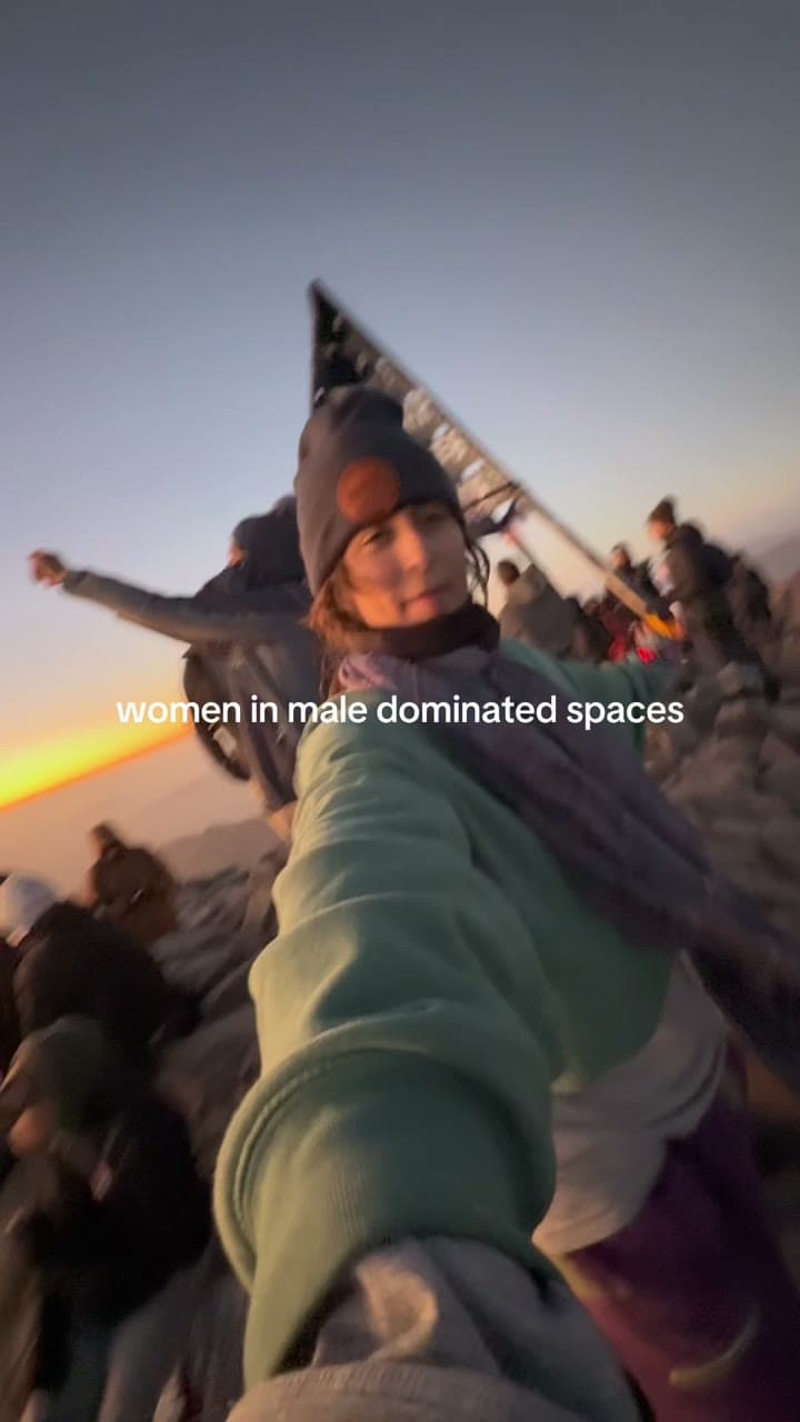 Makenna hiking with a group in Morocco