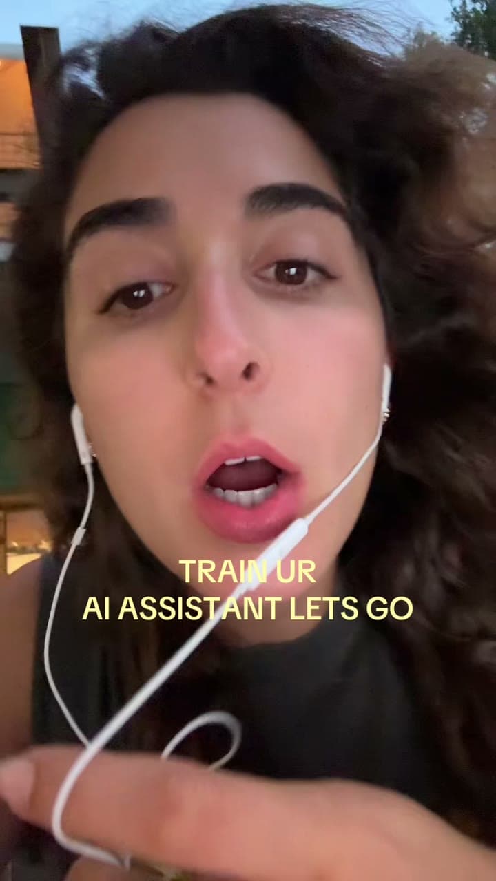 Makenna talking to camera about training your AI assistant