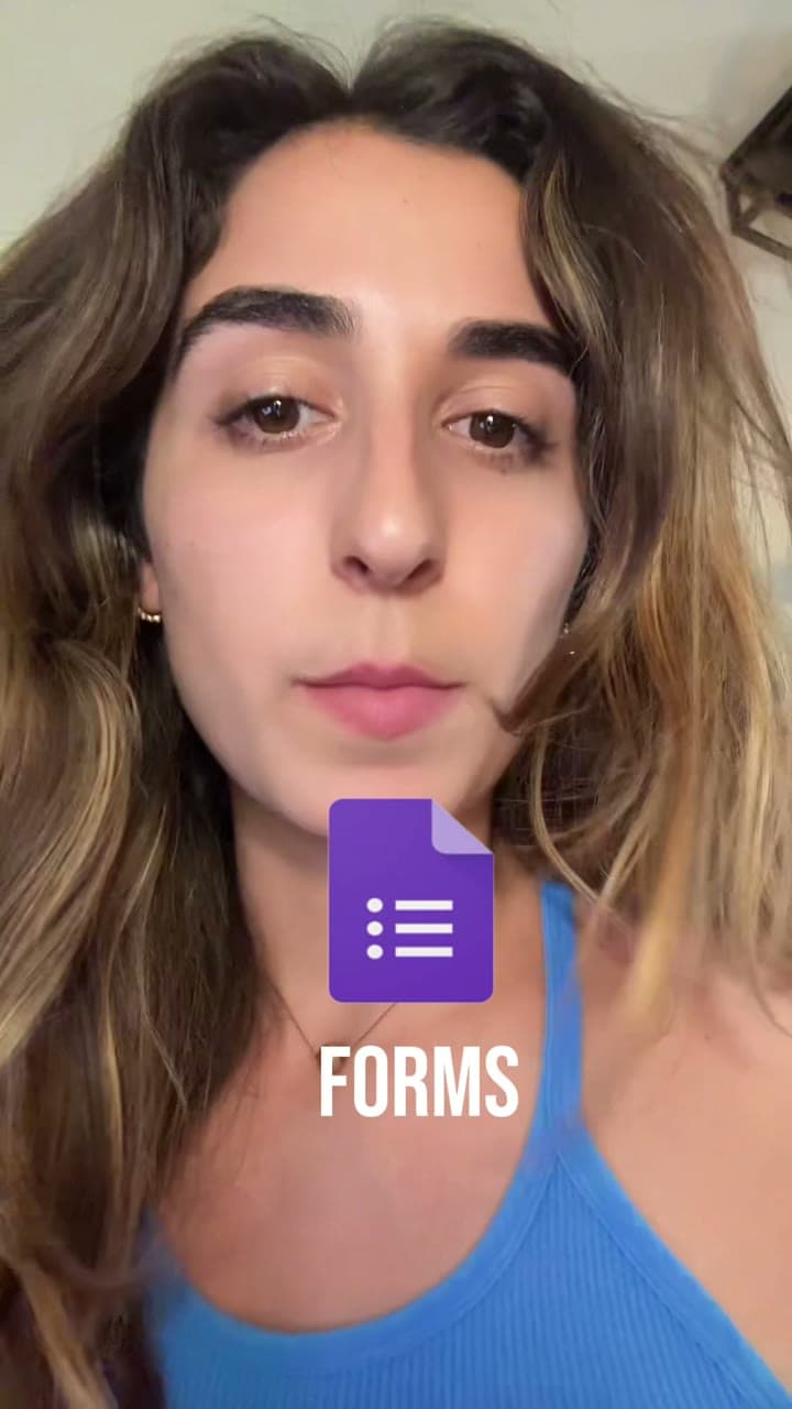 Makenna talking to camera about using AI to fill out Google Forms